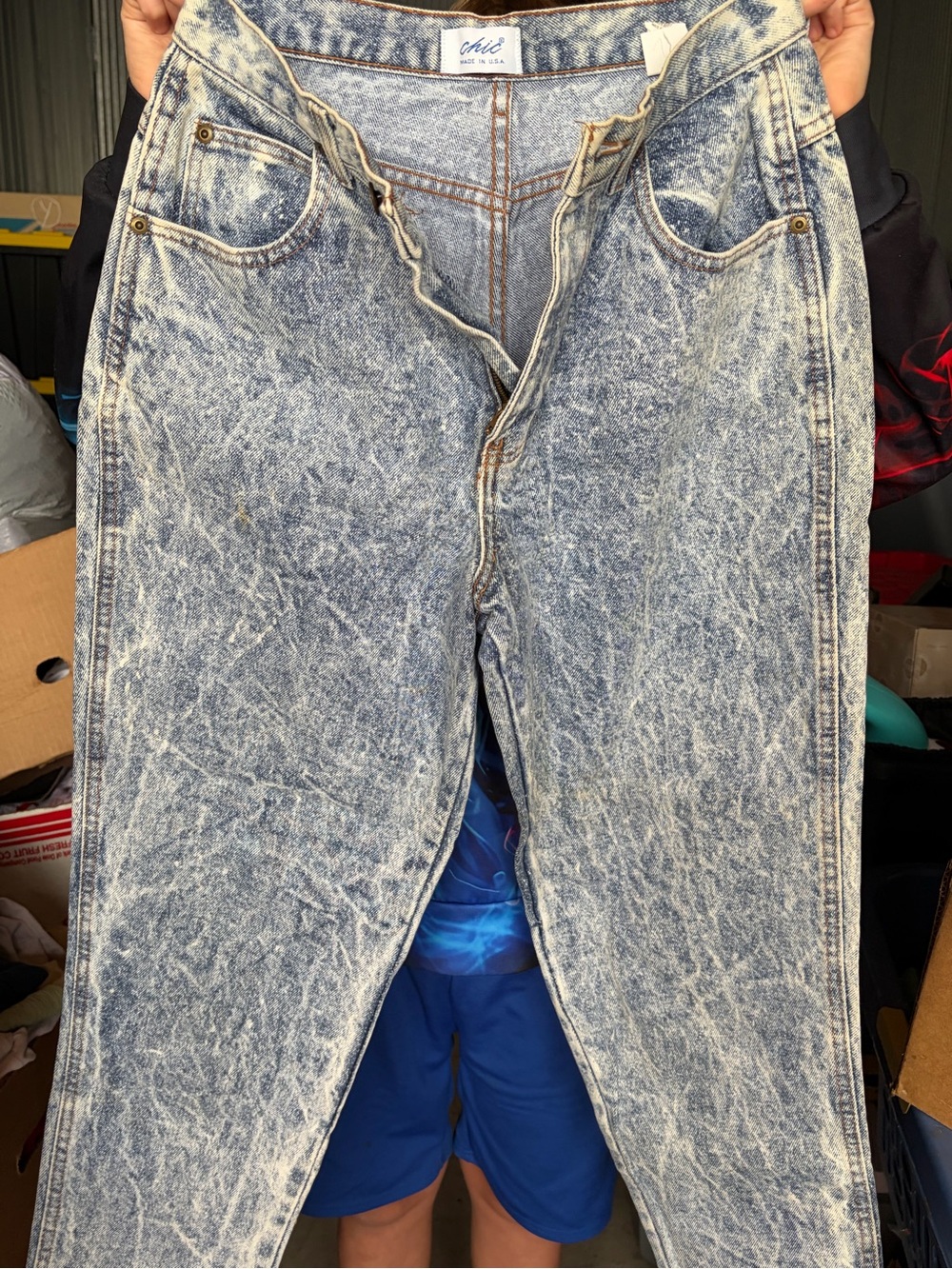 Women’s Vintage Chic High-Rise Acid Wash Jeans. Size Petite 12. Rarely Worn